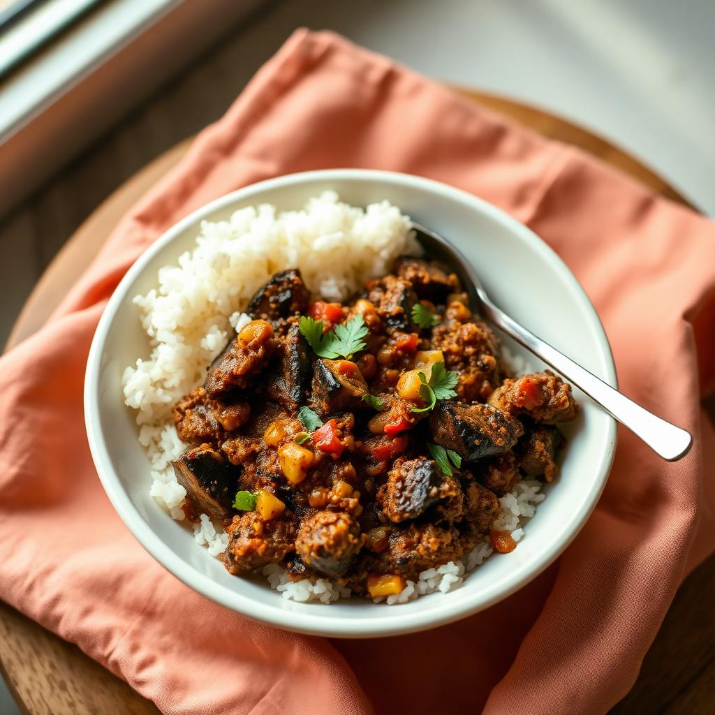 Baingan Bharta Rice Bowl