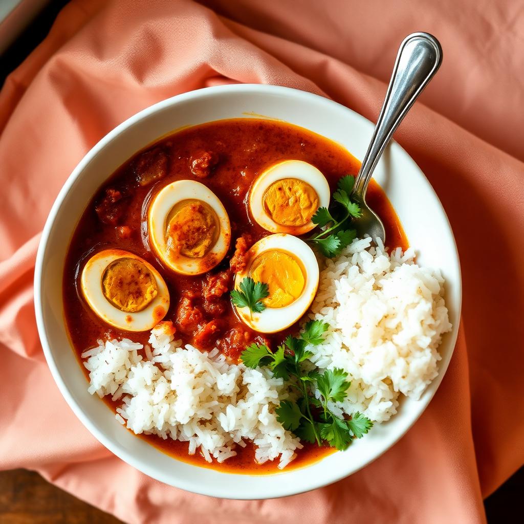 Egg Curry Rice Bowl